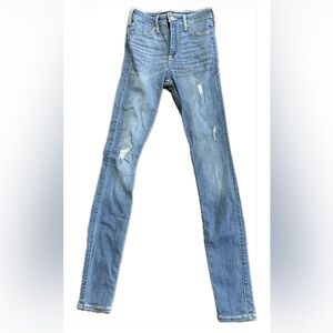 Hollister High-Rise Jean Legging | W25 L30 | Medium Wash Distressed
